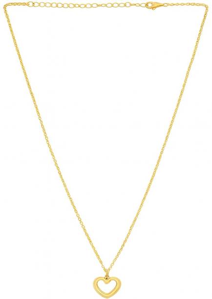 JEWELSCAPE Pendant Set for Women, Necklace, Gold-Plated, Adjustable Chain, Heart Design Smart Pendant