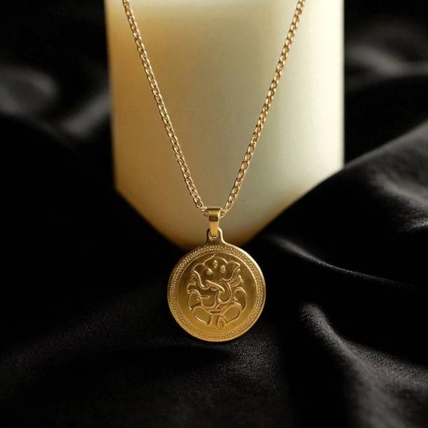 NIMRA Gold Plated Pendant With Chain For Women Smart Pendant