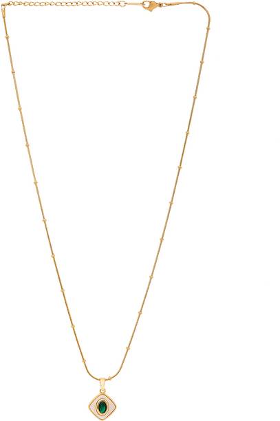 JEWELSCAPE Pendant Set for Women Chain Stylish Gold-Plated Jewellery Charming Bow Design Smart Pendant