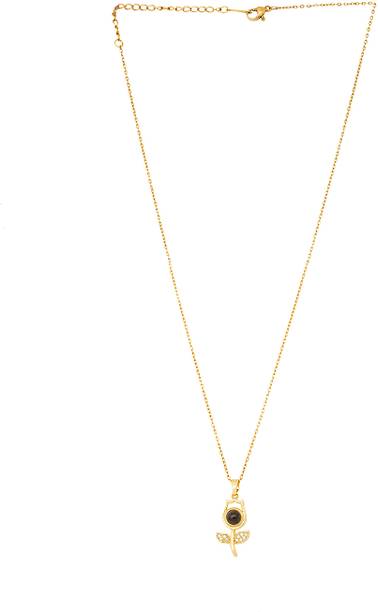 JEWELSCAPE Pendant Set for Women Necklace Stylish Chain Gold-Tone Jewellery Vintage Design Smart Pendant