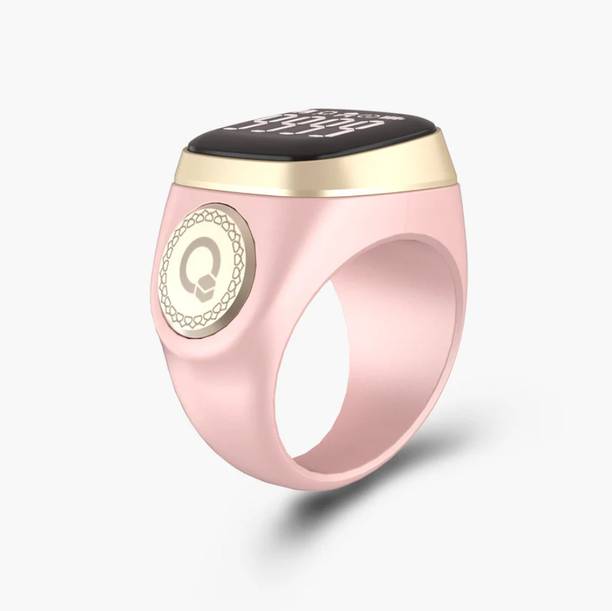 iQIBLA Smart Digital Tasbih Finger Ring - Pink & Gold Smart Ring