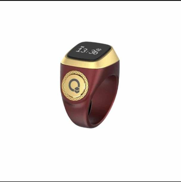 iQIBLA Smart Digital Tasbih Finger Ring - Brown & Gold Smart Ring