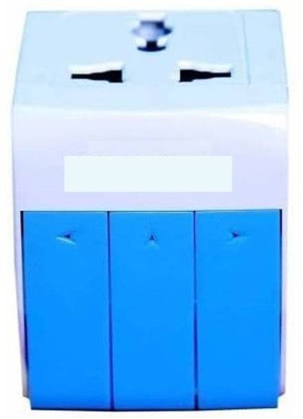 Nij 3 PIN 3 Way Plug Socket With Individual Switch Smart Switch