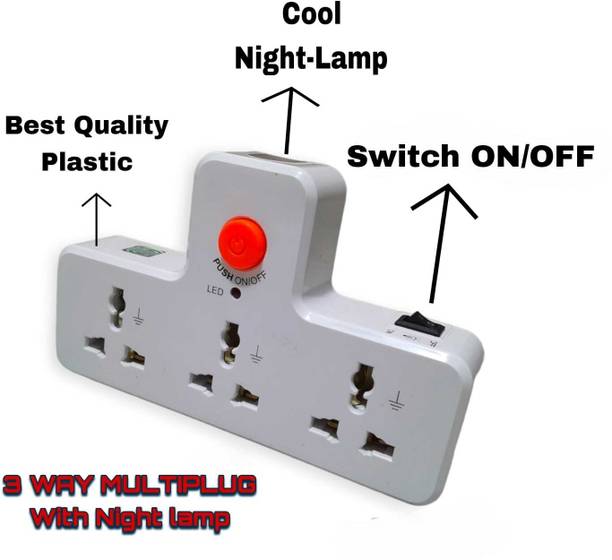 Rosario 3 Way Multipulg With Night Lamp Smart Plug
