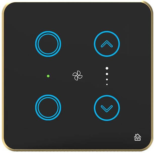 HomeMate 2 Module Smart Touch Switch Panel | 4 Switch & 1 Fan