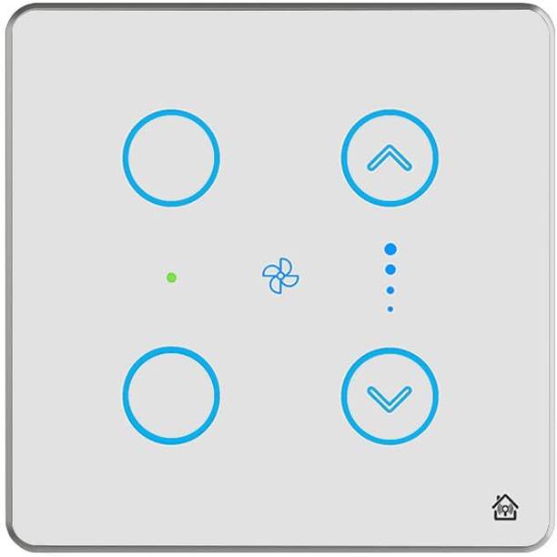 HomeMate 2 Module Smart Touch Switch Panel | 4 Switch & 1 Fan