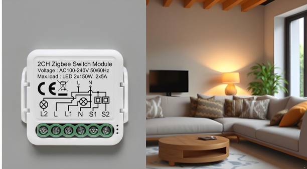 MODERNEXT 2CH Zigbee SML-02Z Smart Switch module Home Assistant Smart Switch