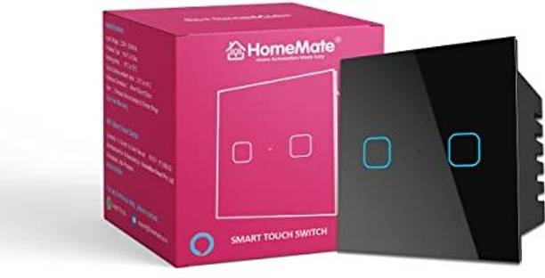 HomeMate WiFi 2 Gang Touch Switch | No Hub Required Smart Switch