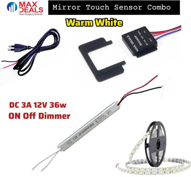 max deals Mirror Sensor, Led Power Supply, Led Strip Warm White & 2 Pin Cord Wire Smart Kit