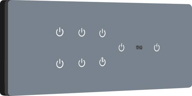 iotics Smart Touch Switch for 8 Lights, Remote, Mobile App, Alexa & Google Home Smart Switch