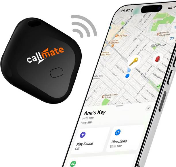 Callmate Air Tag for Apple with Loud Buzzer, Works with Apple Find My (No App Required) Safety Smart Tracker