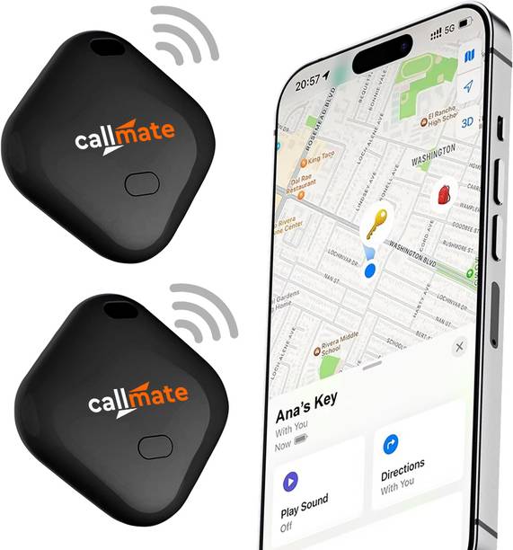 Callmate Air Tag for Apple with Loud Buzzer, Works with Apple Find My (Pack of 2) Safety Smart Tracker