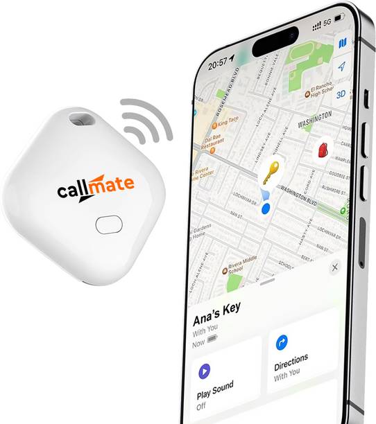 Callmate Air Tag for Apple with Loud Buzzer, Works with Apple Find My (No App Required) Safety Smart Tracker