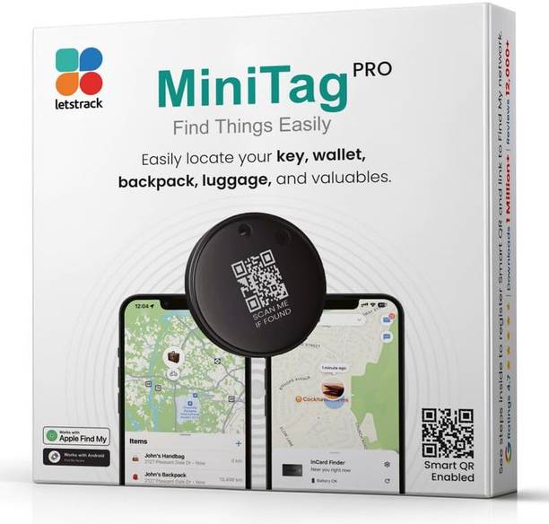 Letstrack Smart Tracker for Keys, Wallet, Works with Find My Pack - 1 Location Smart Tracker