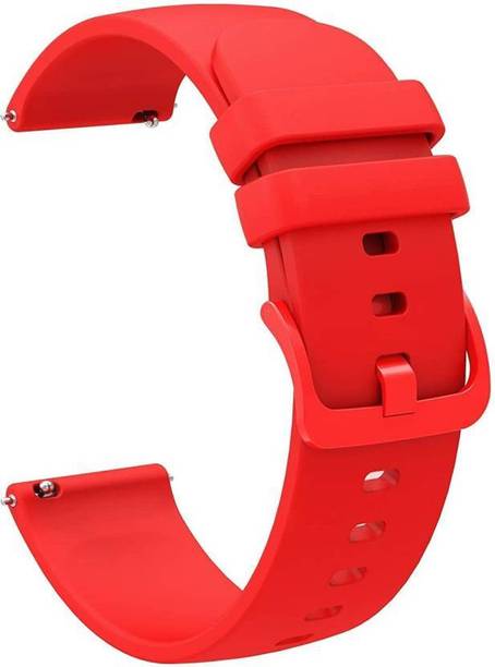 Priavy 22mm Smart Watch Strap colored Buckel (compatible Watch List In Photo & Description) (Red) Smart Watch Strap