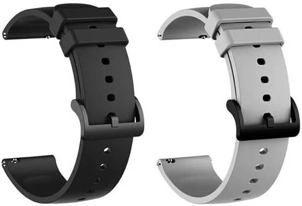 TooHype 22mm Soft Pack Of 2 (Compatible Watch List In Photo & Description) 22 mm Silicone Smart Watch Strap