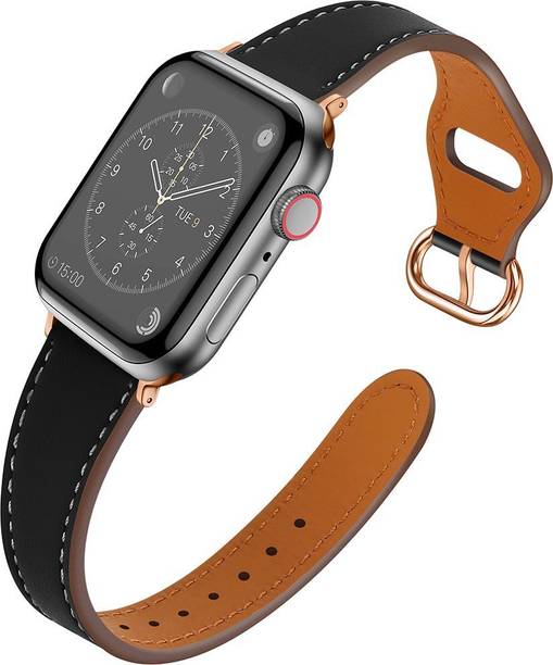 Tekne Leather Smart Band Strap Compatible with Apple watch | Tang Buckle | Solo Band Style | 38/40/41/42 mm Smart Watch Strap