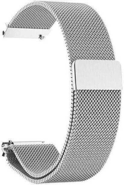 NECESORIES 22 mm Melanese Magnetic Lock Mesh 22mm Steel Strap Smart Watch Strap