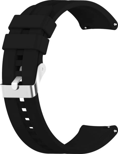 ACM Watch Strap Silicone Hook for Flix Beetel S1 Smartwatch Band Black Smart Watch Strap