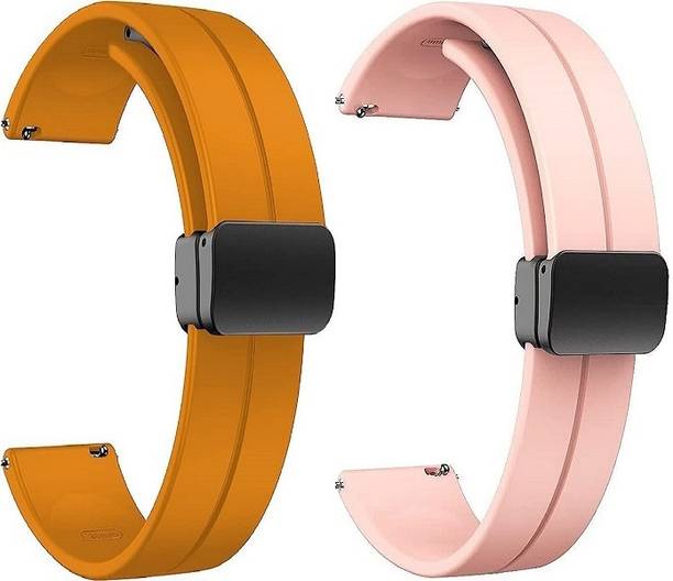 RUPELIK 22 mm 22mm Soft Silicone With Folding Magnetic Lock 22mm Lugs Size Watch Strap Smart Watch Strap