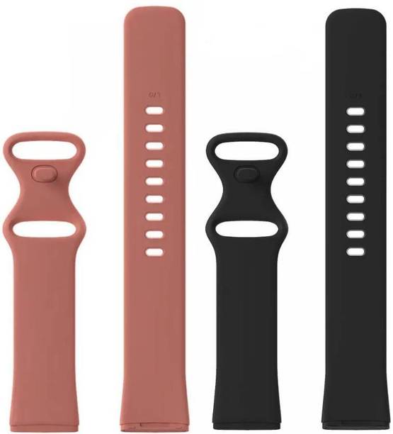 valente Silicone Watch Strap Compatible with Fitbit Versa 3 / Sense only (Pack of 2) Smart Watch Strap