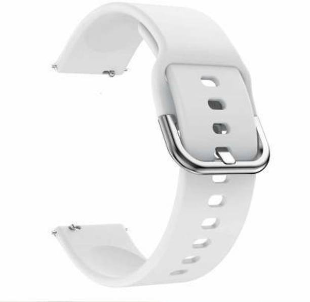Big Wings 22mm Metal Buckle Silicone Strap Compatible with Noise Colorfit Pro 3 / Caliber Smart Watch Strap