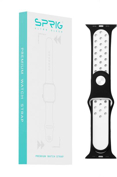Sprig Silicone Dual Color Strap for iWatch SE (Large 42MM) Smart Watch Strap