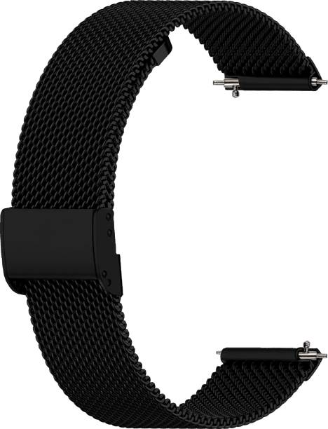 ACM Watch Strap Adjustable Metal for Flix Beetel Sprint S20 Smartwatch Belt Black Smart Watch Strap