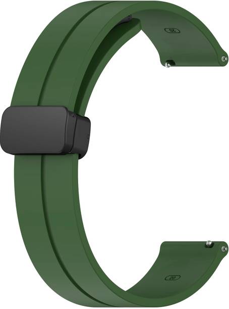 guoi 20mm Silicon Strap Folding Magnetic Lock Compatible with Amazfit GTS 2 Mini, Amazfit Bip/Pro/Lite, Bip S, Amazfit GTR, Samsung Galaxy Watch 4/ Watch 5 Compatible All 20MM Watches Smart Watch Strap