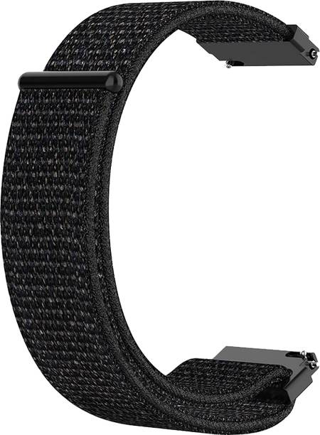 ACM Watch Strap Nylon Loop for Fossil Gen 5 Julianna Smartwatch Belt Black Smart Watch Strap