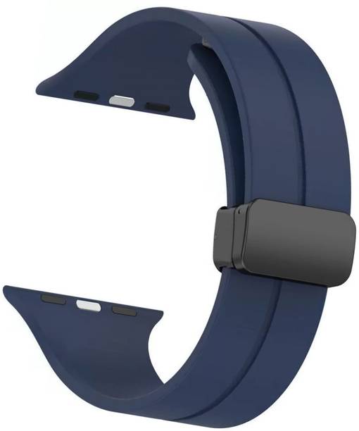 Casewilla Soft Silicon Magnetic Closure Strap Belt for iWatch Series 8/7/6/5/4/SE (42/44/45mm) [Watch NOT Included] Smart Watch Strap