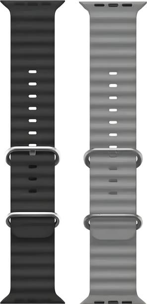 FastCares Silicone Sport Compatible With All Smart Watch Band 42mm 44mm 49mm Pack OF 2 Smart Watch Strap