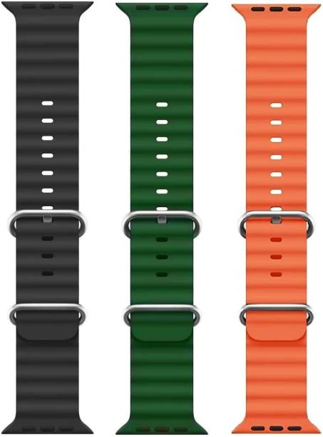 PUNAK Ocean Smart Watch Strap Belt for Ultra Watch 49 mm, Series 8 / 7 45 mm, Series 6 / 5 / 4 44 mm, Series 3 / 2 / 1 42 mm, T800 Ultra, Watch 8 Ultra, i8 Pro Max, W26, T800. Smart Watch Strap