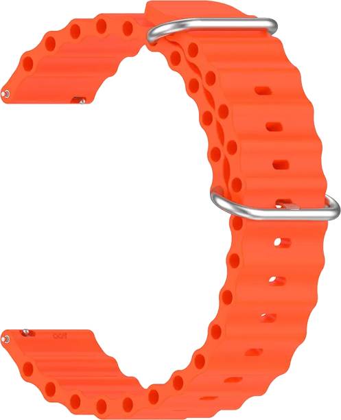 ACM Watch Strap Silicone Smart for Flix Beetel Sprint S20 Smartwatch Belt Orange Smart Watch Strap
