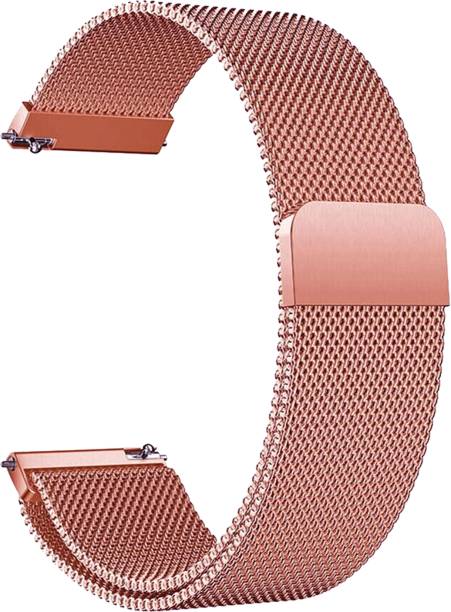ACM WSM4M20RSG2110 Watch Strap Magnetic Loop 20mm for Shopevolves Nextfit Song S ( Smartwatch Luxury Metal Chain Band Rose Gold Pink) Smart Watch Strap
