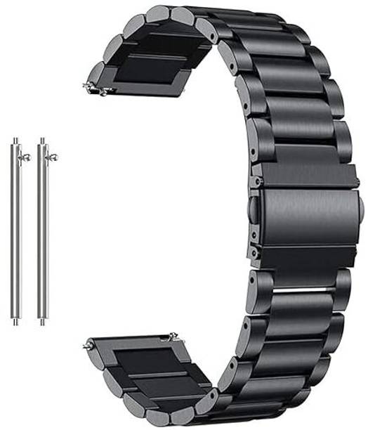 SwapME 22MM Heavy Metal Chain Strap with Secure Lock Techonology Compatible with Samsung Galaxy Watch|Gear S3(46mm),Honor Magic Watch 2,Huawei GT2,1+ watch 46 mm & 22mm Lugs Size Watches Smart Watch Strap