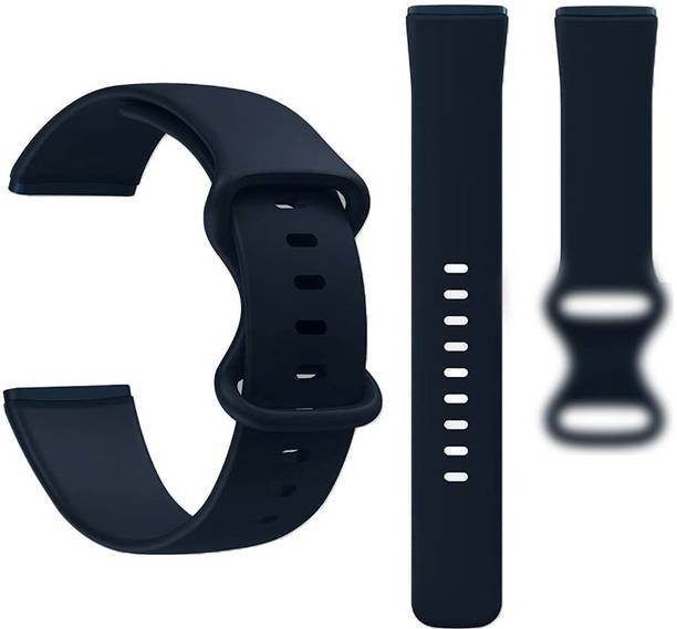 Senix Soft Silicone Adjustable Strap Band Compatible with Fitbit Sense/Fitbit Versa 3 Smart Watch Strap