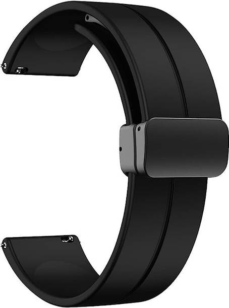 ankSONline Universal 22mm Soft Silicone Magnetic Strap Compatible for All Smart Watch With Lugs Size 22mm Smart Watch Strap