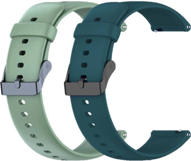 TECHWIND 22MM Classic Silicon (CHECK MODEL LIST) Combo Pack of 2 Watch Belt Smart Watch Strap