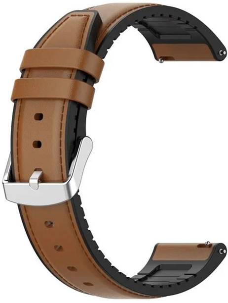 AOnes 22mm Watch Strap Leather Silicone Belt for Fossil Gen 4 Explorist Smart Watch Strap