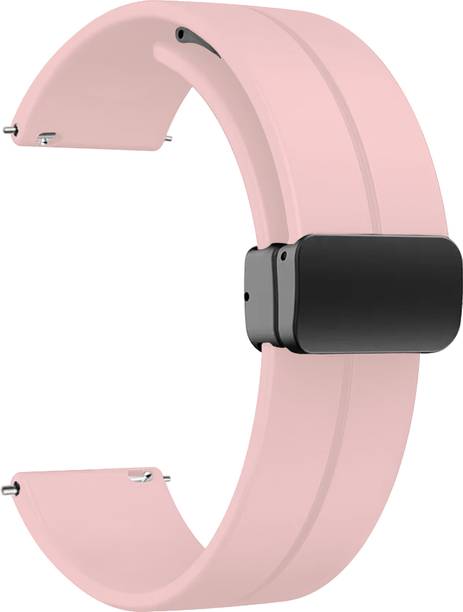 ACM Watch Strap Magnetic Clasp for Urban Fit Z Smartwatch Belt Band Creame Pink Smart Watch Strap