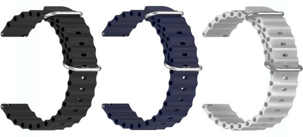AOnes Pack of 3 Ocean Silicone Watch Bands for Amazfit Bip U Pro & Amazfit Bip U Pro Nyse Smart Watch Strap