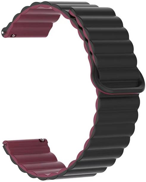 AOnes 22mm Watch Strap Magnetic Silicone Classy Color Belt for Noise Noisefit Fuse Plus Watch Band Smart Watch Strap