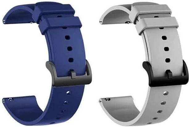 TooHype 22mm Soft Pack Of 2 (Compatible Watch List In Photo & Description) 22 mm Silicone Smart Watch Strap