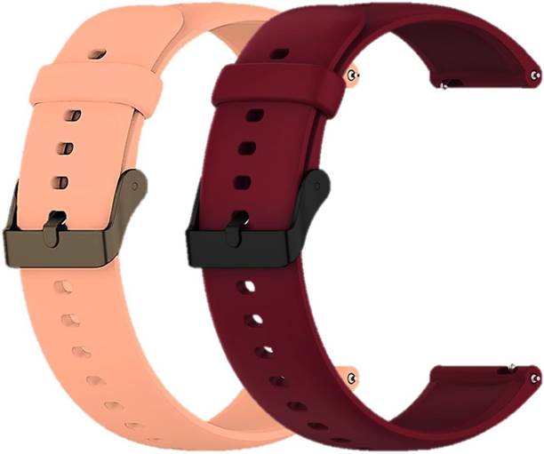 TECHWIND 22MM Classic Silicon Band Strap (CHECK MODEL LIST) Combo Pack of 2 Watch Belt Smart Watch Strap