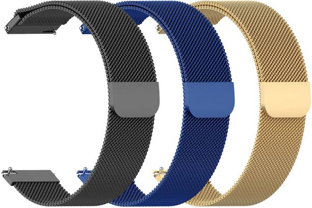 AOnes Pack of 3 Magnetic Loop Watch Strap Compatible for Pebble Stella Smart Watch Strap