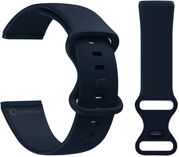 CellFAther Silicone Strap Compatible with Fitbit Sense, Sense 2/Fitbit Versa 3, Versa 4 Adjustable Water Proof Soft Replacement Wristbands for Women Men Smart Watch Strap