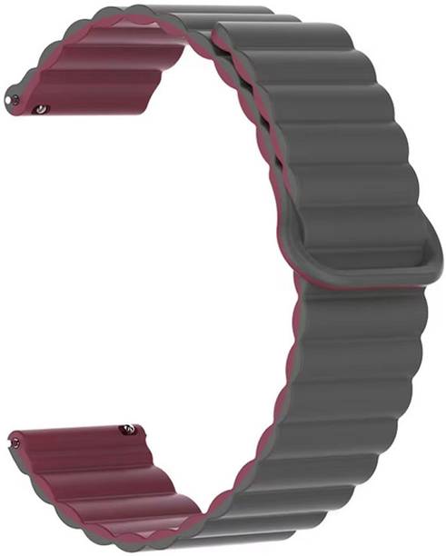 AOnes 22mm Watch Strap Magnetic Silicone Classy Color Belt for Noise Evolve 3 1.43 Inch Watch Belt Smart Watch Strap