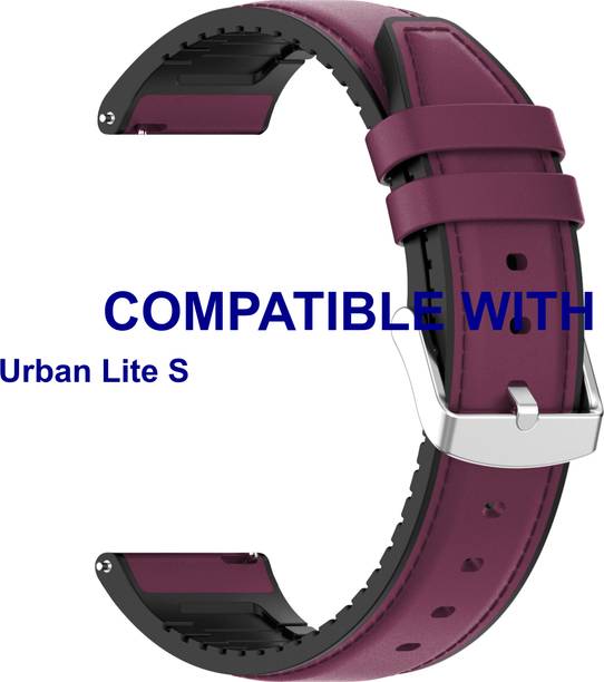ACM Watch Strap Leather Silicone for Urban Lite S Smartwatch Purple Smart Watch Strap