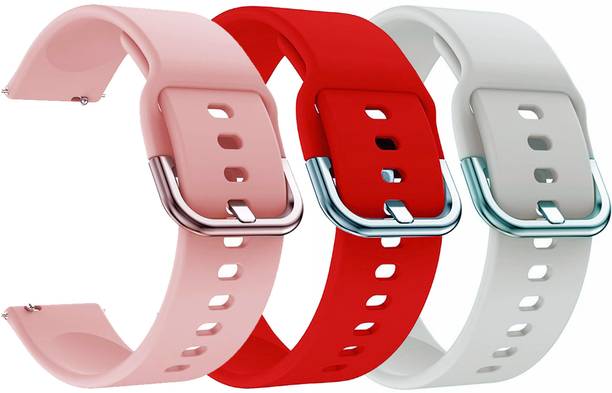 AOnes Pack of 3 Silicone Belt Watch Strap with Metal Buckle Compatible for Punnkfunnk Lumina Smart Watch Strap